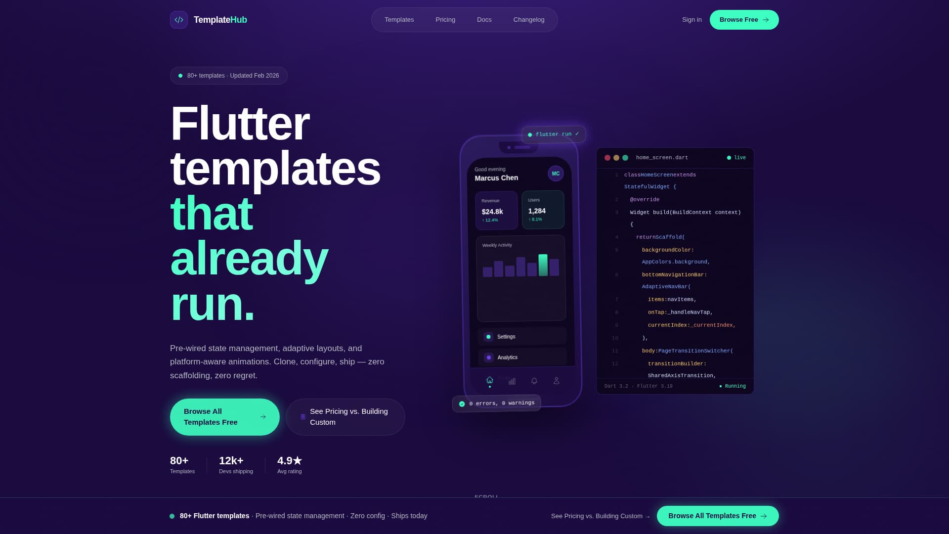 Flutter - Powerful Template Landing Page Template