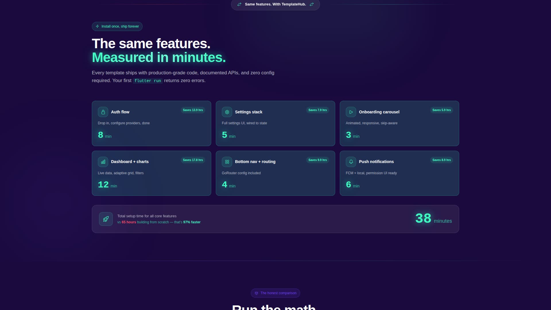Flutter - Powerful Template Landing Page Template
