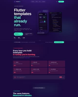 Flutter - Powerful Template Landing Page Template