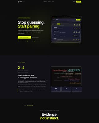 Kern - Precision Font Pairing Landing Page Template