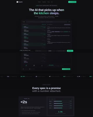 Dispatch - Intelligent Restaurant Landing Page Template