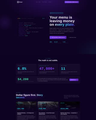 Margin - Powerful Restaurant Landing Page Template