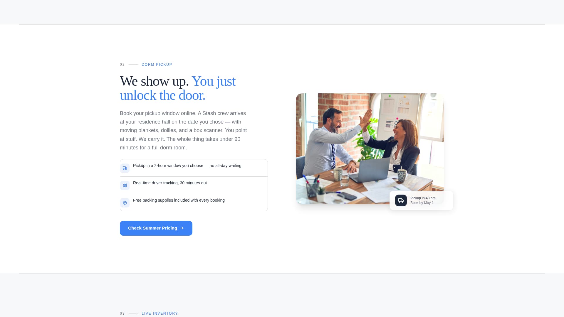 Stash - Reliable Studentstorage Landing Page Template