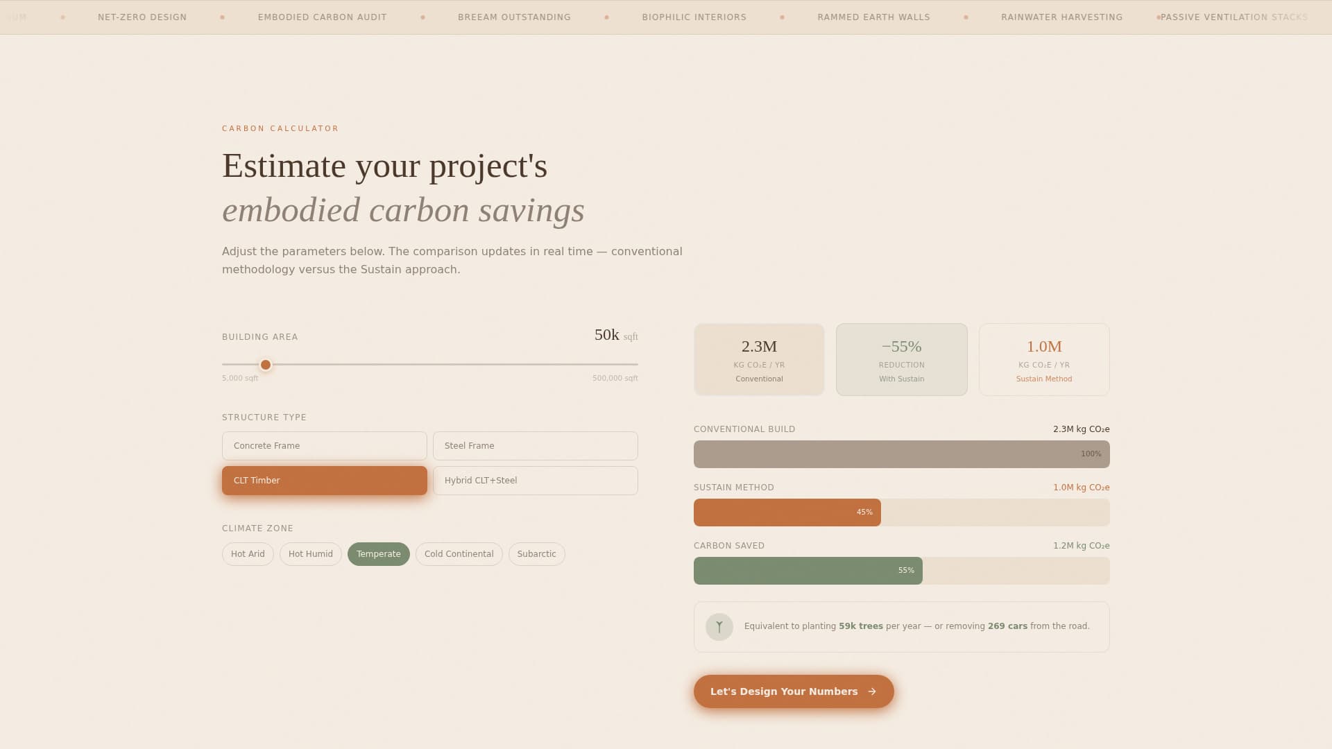 Sustain - Precision Architecture Landing Page Template
