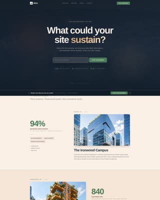 Mesa - Net-Zero Real Estate Landing Page Template