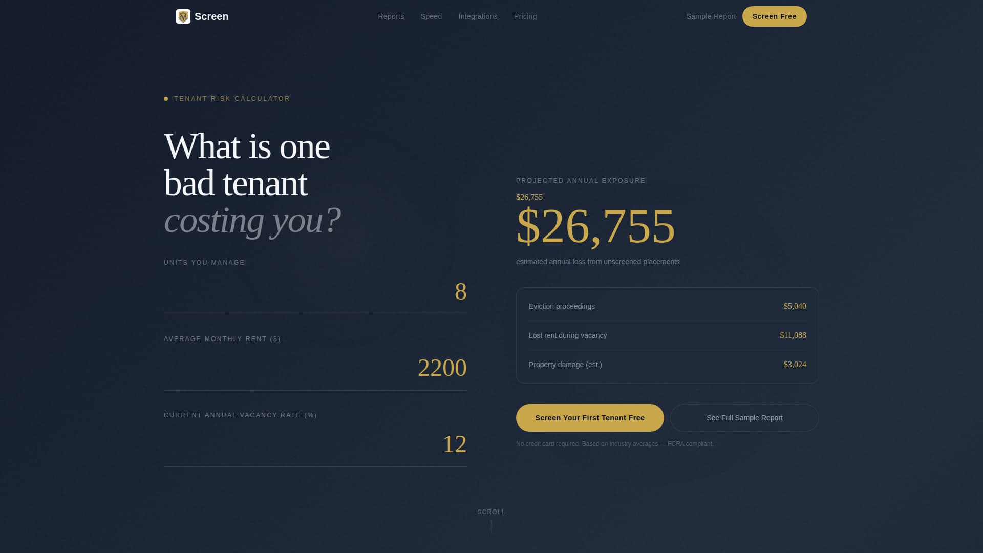 Screen - Trusted Tenantscreening Landing Page Template