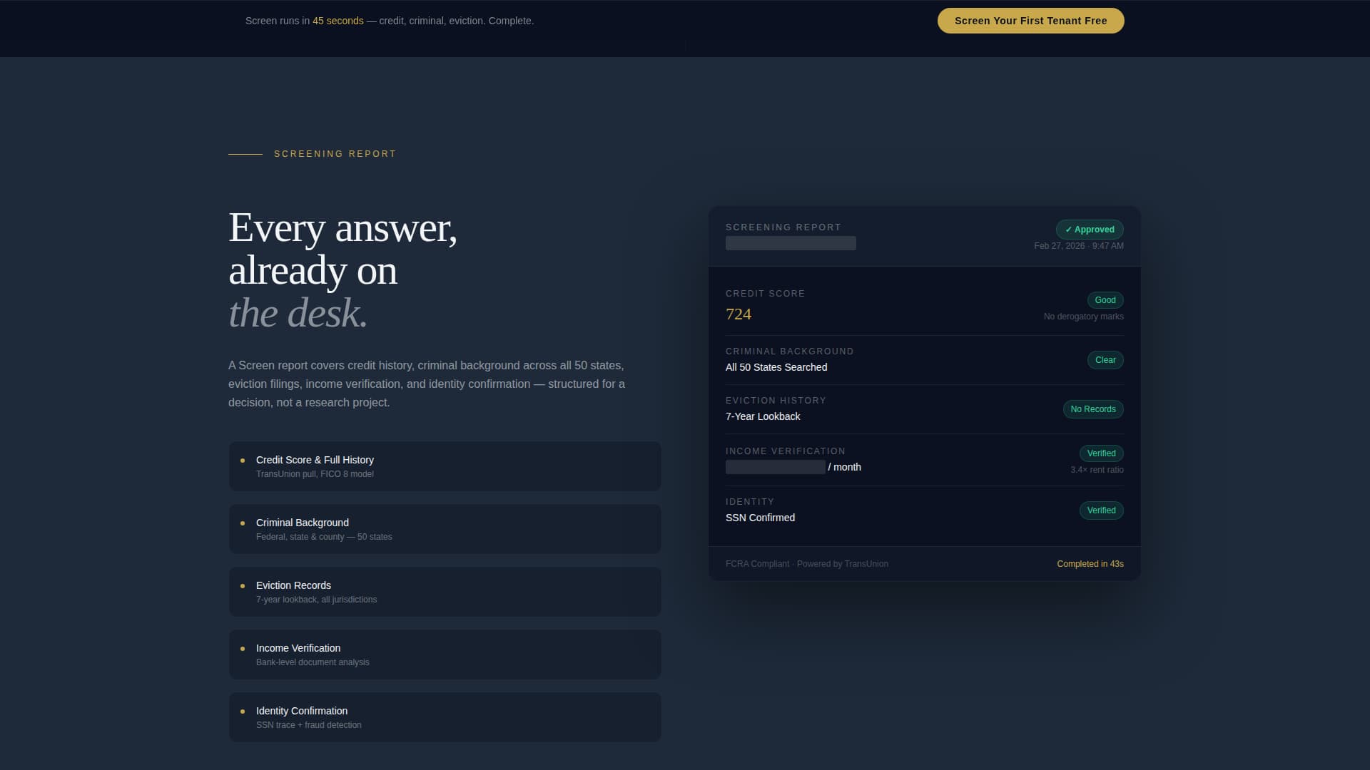 Screen - Trusted Tenantscreening Landing Page Template