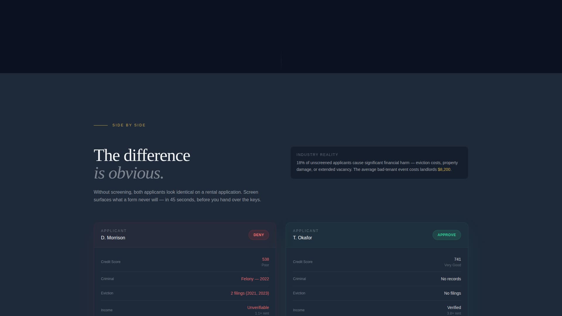 Screen - Trusted Tenantscreening Landing Page Template