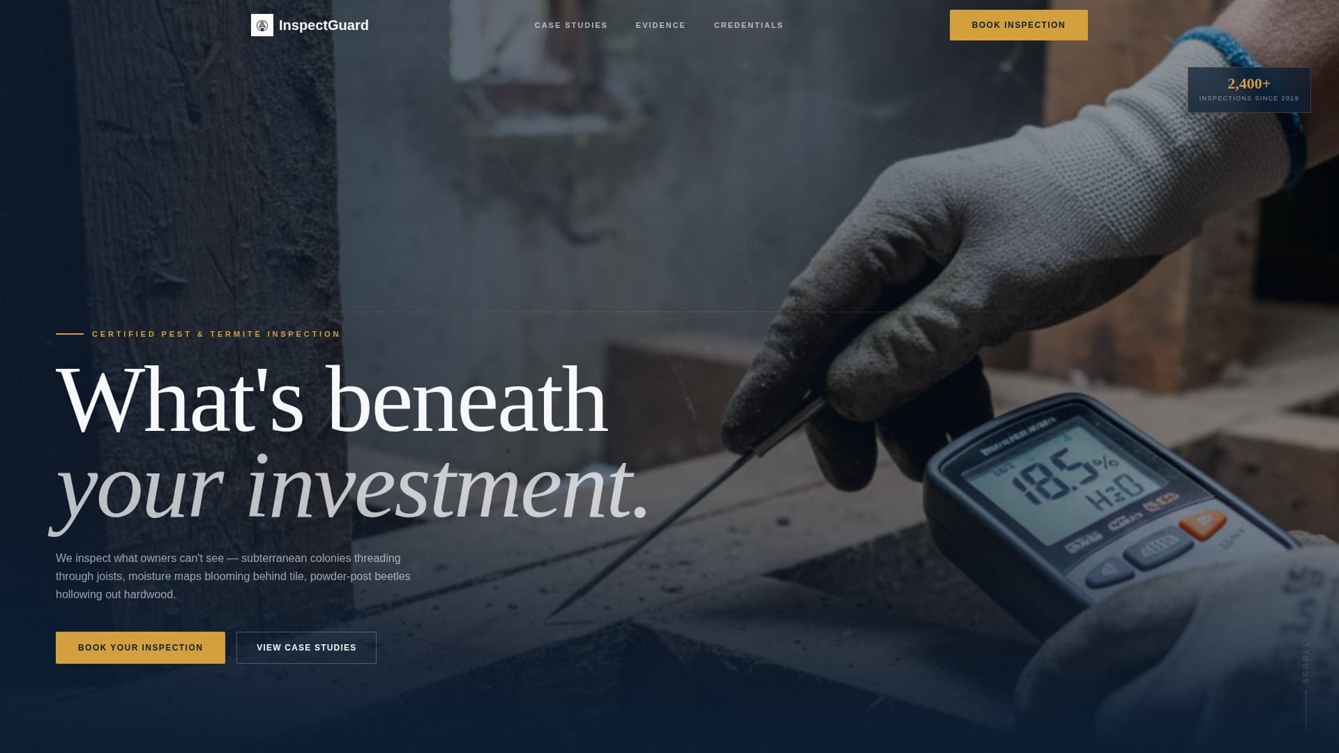 Inspect - Authoritative Pestinspection Landing Page Template