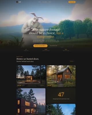 Dwell - Immersive Tinyhome Landing Page Template