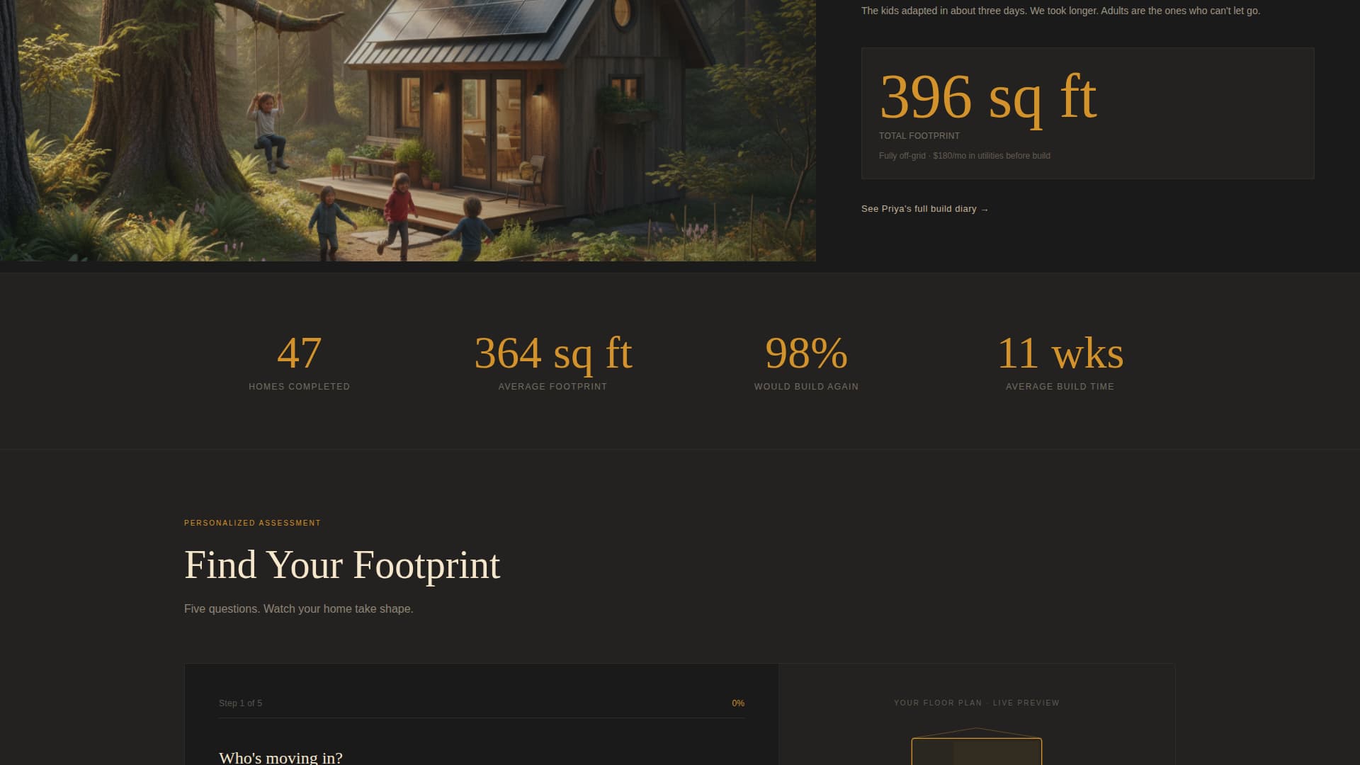 Nest — Dreamy Tiny Home Landing Page Template