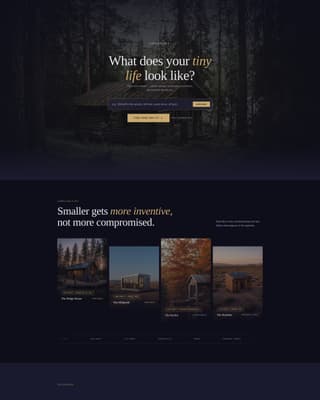 Downsize - Immersive Tinyhome Landing Page Template