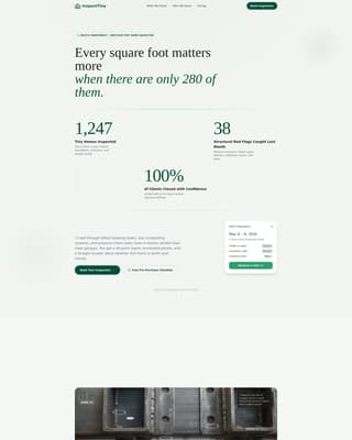 Inspect - Trusted Tinyhome Landing Page Template