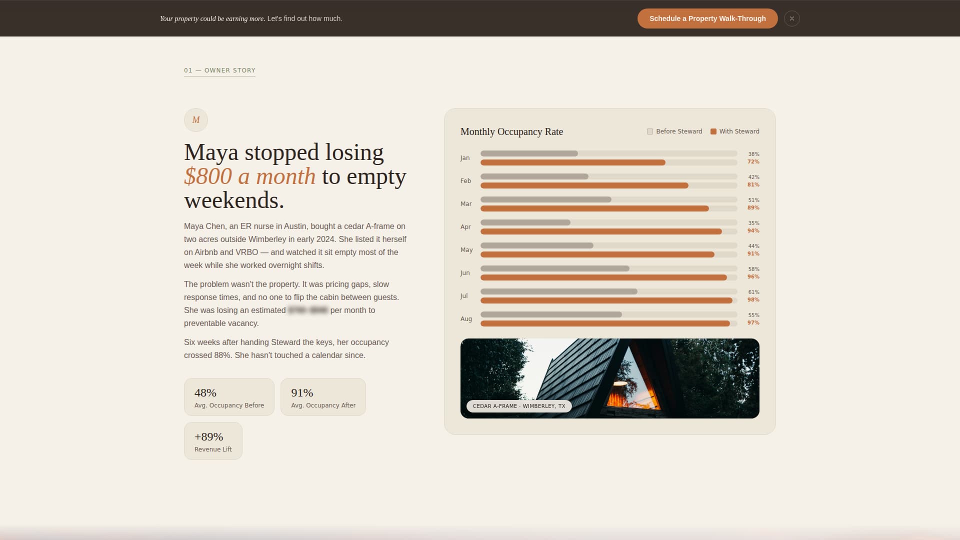 Steward - Pastoral Tinyhome Landing Page Template