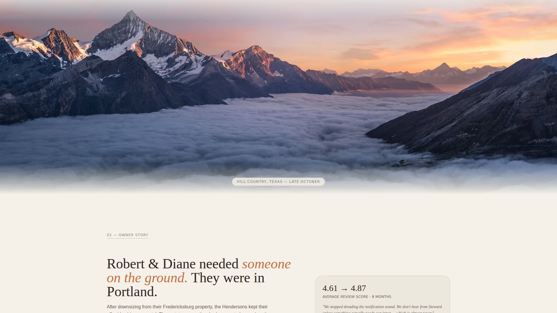 Steward - Pastoral Tinyhome Landing Page Template