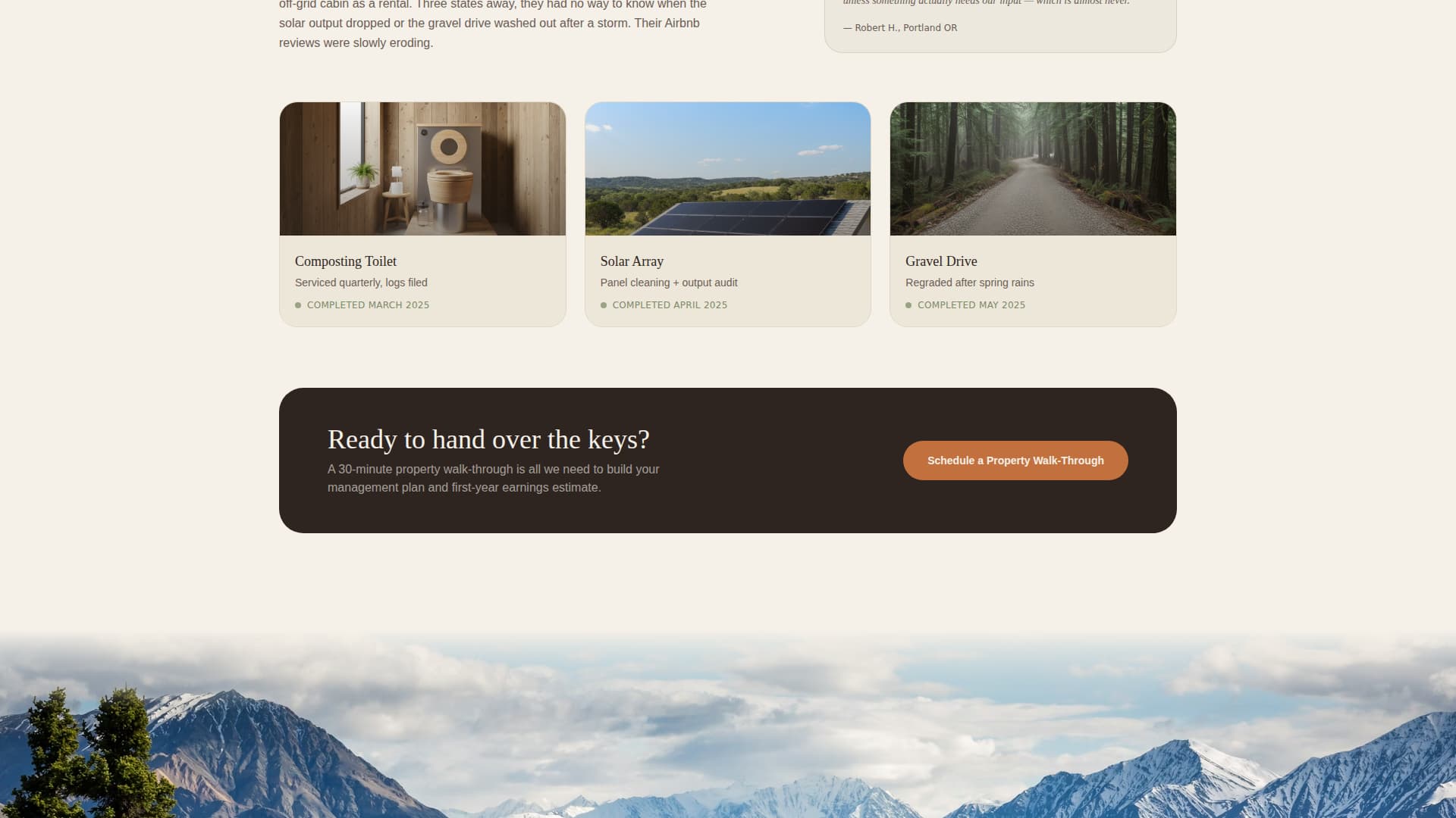 Steward - Pastoral Tinyhome Landing Page Template