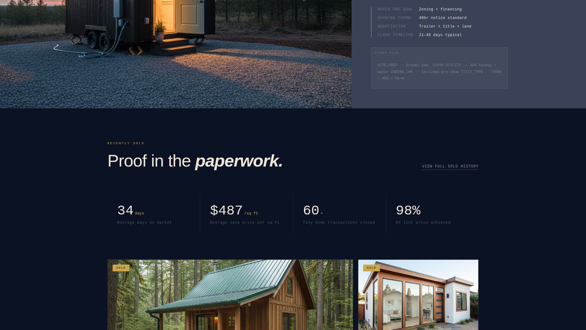 Perch - Precision Tinyhome Landing Page Template
