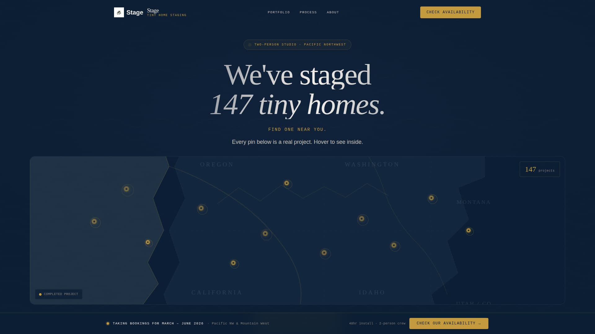 Stagecraft - Immersive Tinyhome Landing Page Template