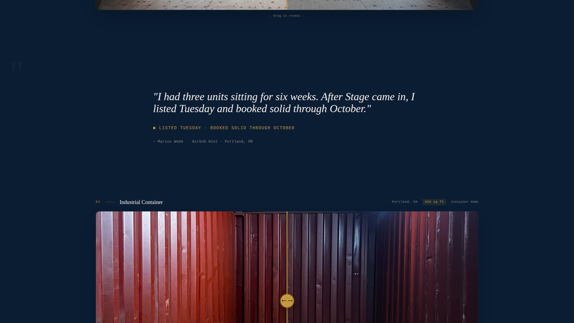 Stagecraft - Immersive Tinyhome Landing Page Template