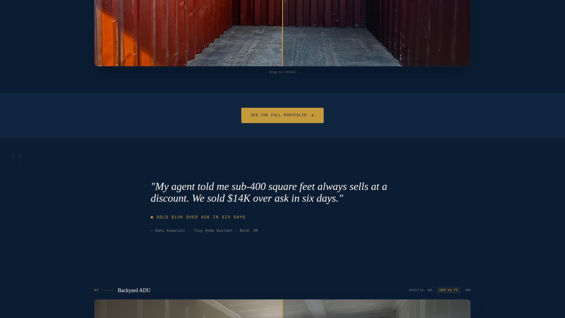 Stagecraft - Immersive Tinyhome Landing Page Template