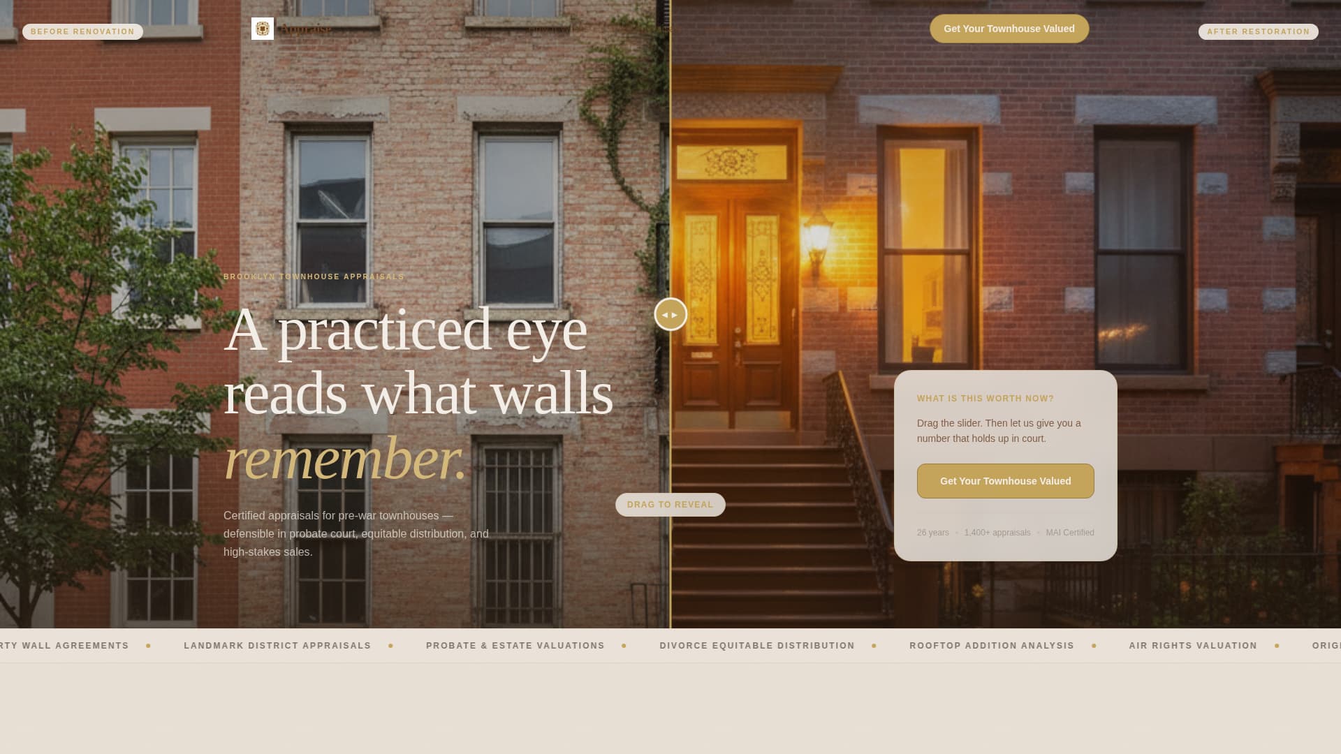 Appraise - Trusted Townhouse Landing Page Template