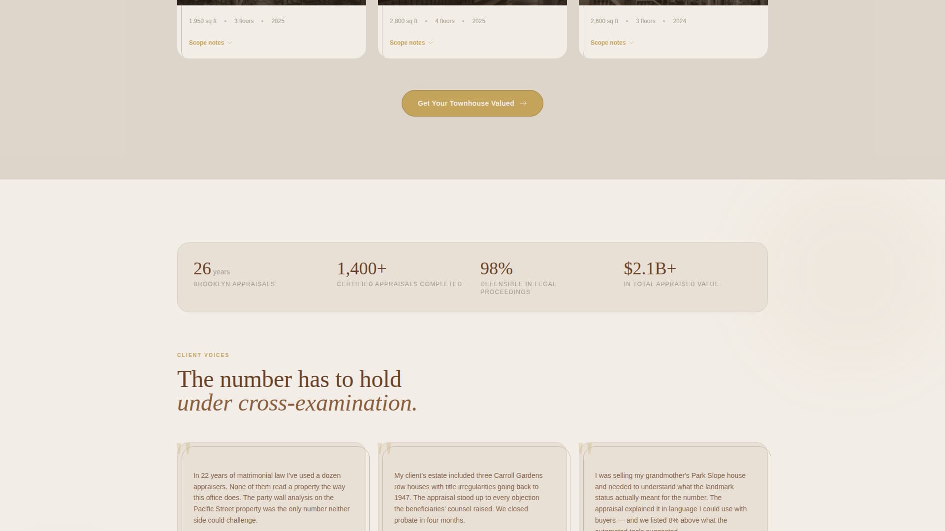Appraise - Trusted Townhouse Landing Page Template