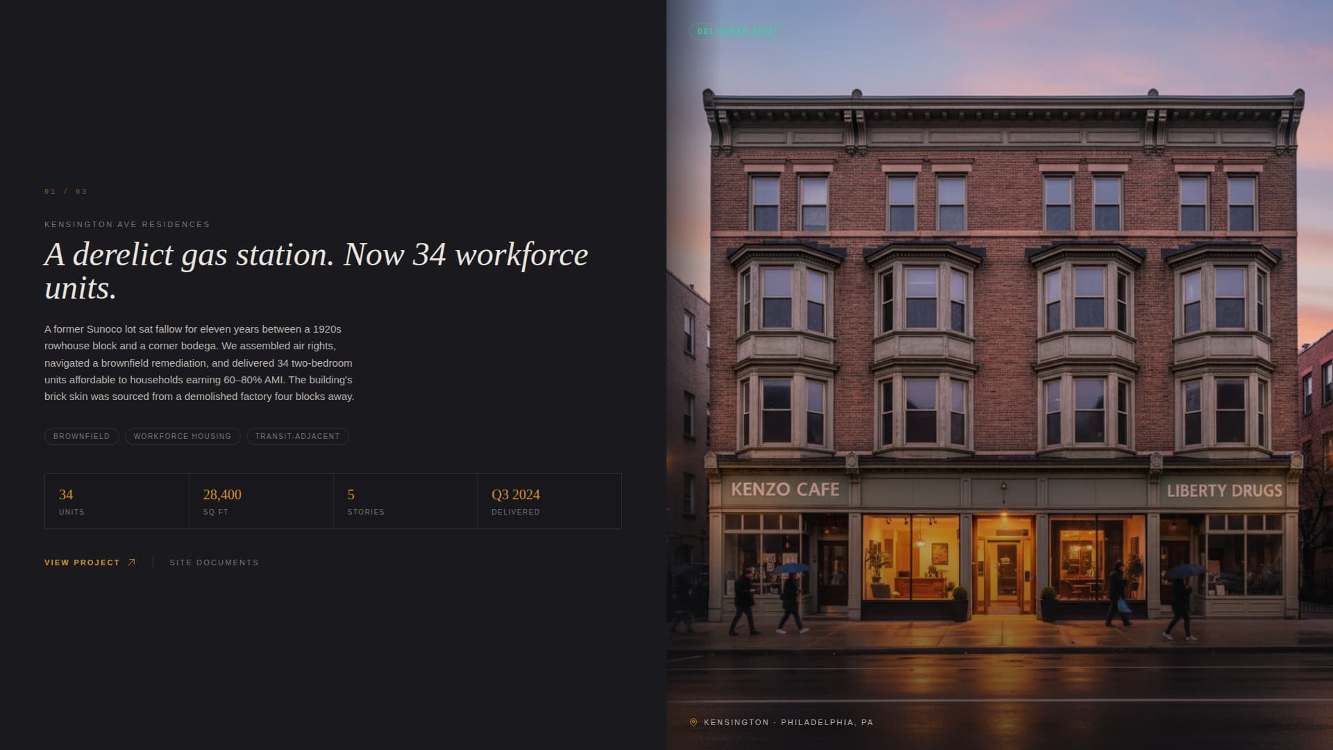 Infill - Transformative Developer Landing Page Template