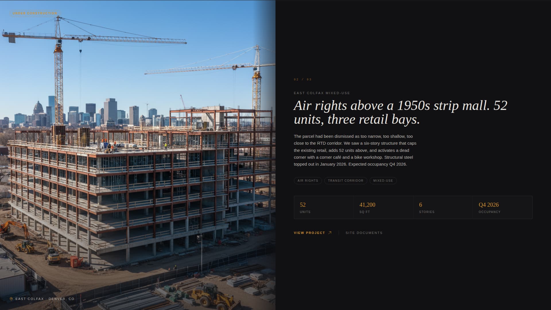 Infill - Transformative Developer Landing Page Template