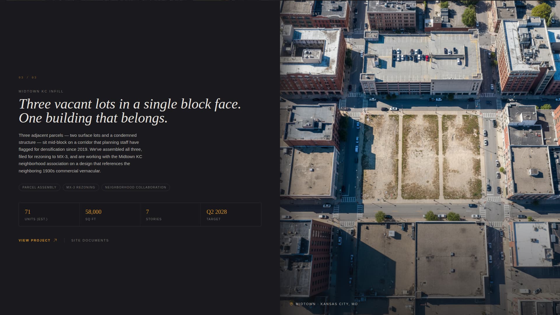 Infill - Transformative Developer Landing Page Template
