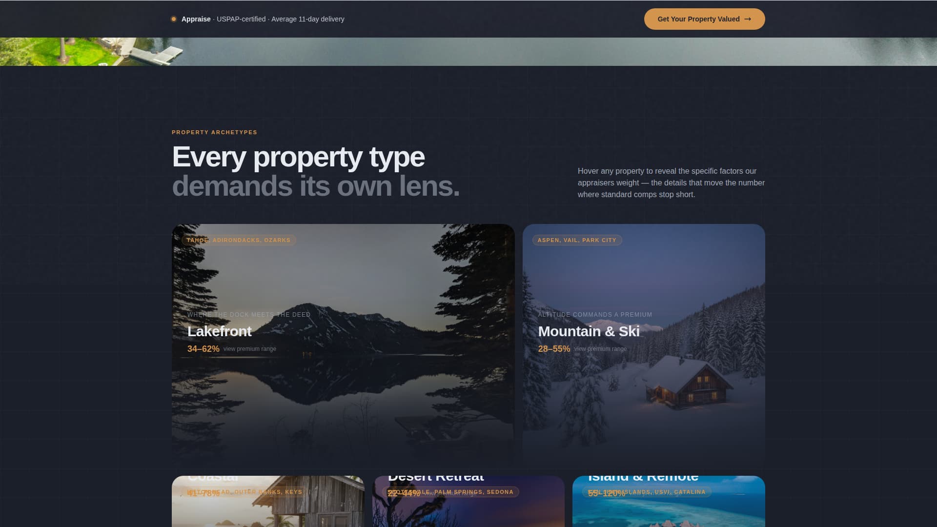 Appraise - Authoritative Vacationhome Landing Page Template