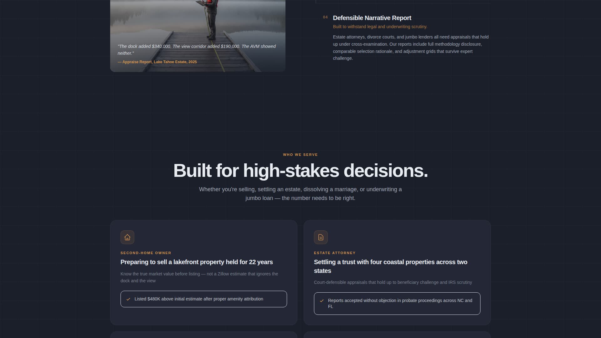 Appraise - Authoritative Vacationhome Landing Page Template