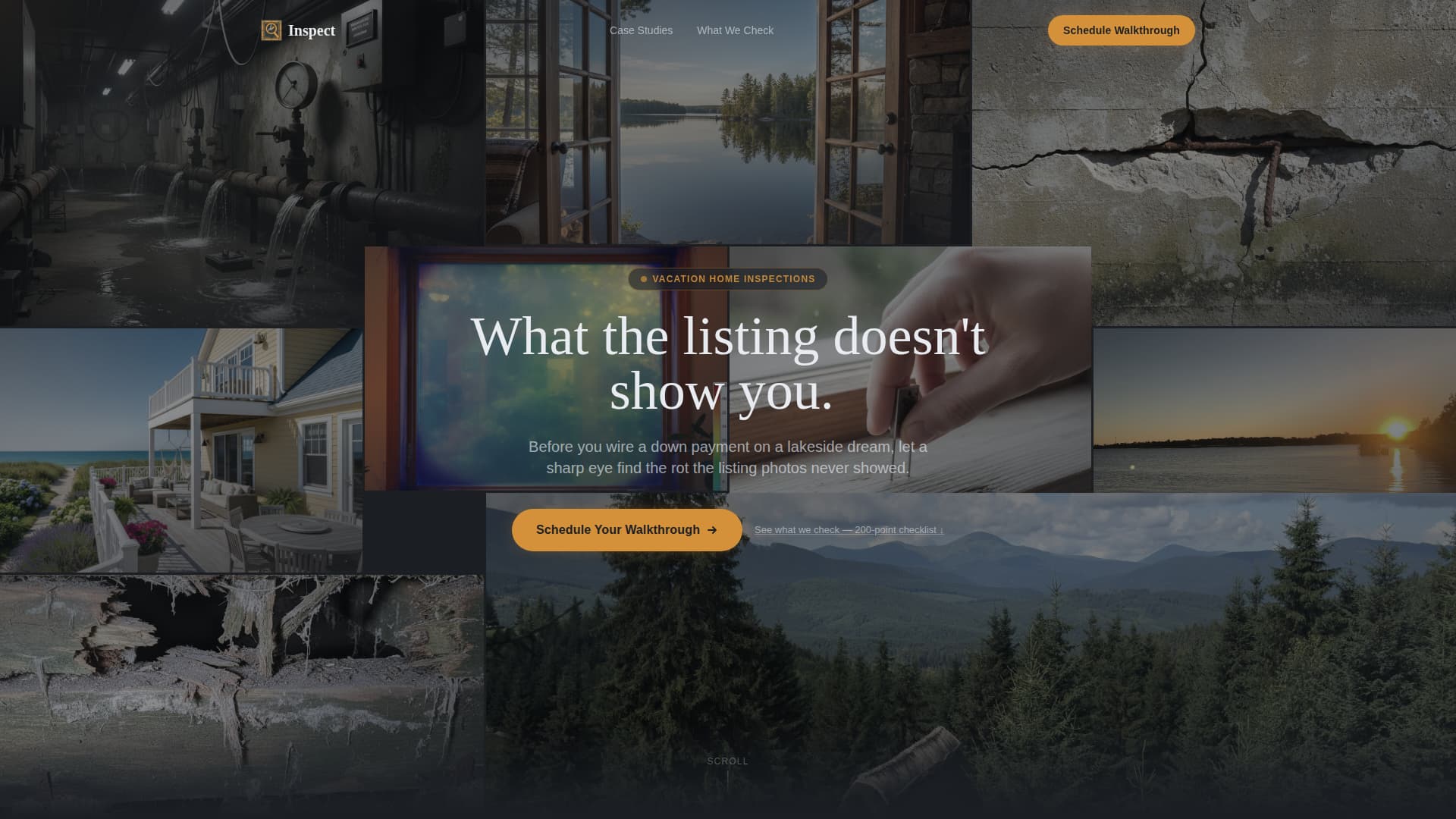 Inspect - Revealing Vacationhome Landing Page Template