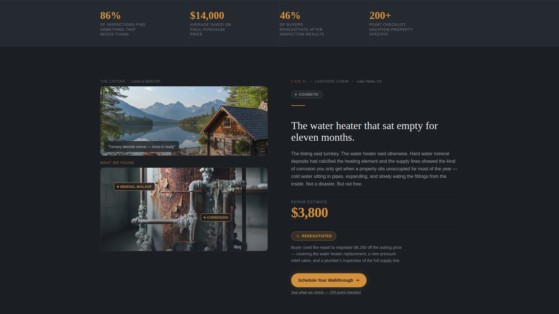 Inspect - Revealing Vacationhome Landing Page Template