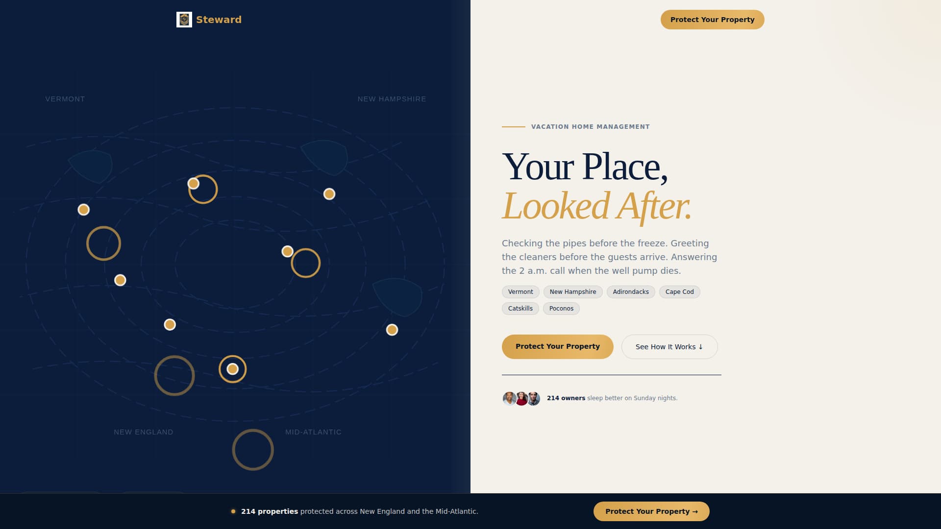 Steward - Trusted Vacationhome Landing Page Template