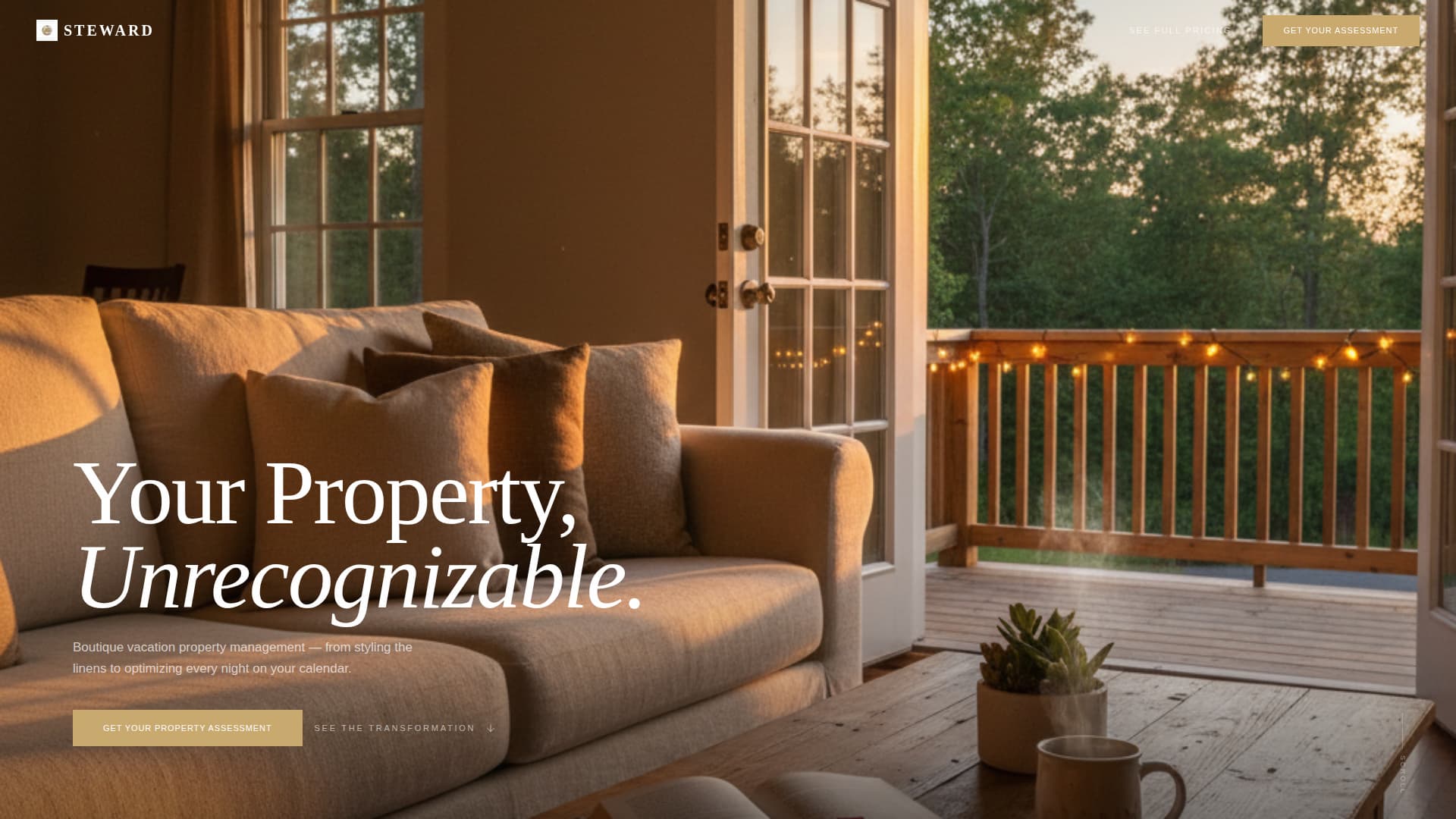 Steward - Elevated Vacationrental Landing Page Template