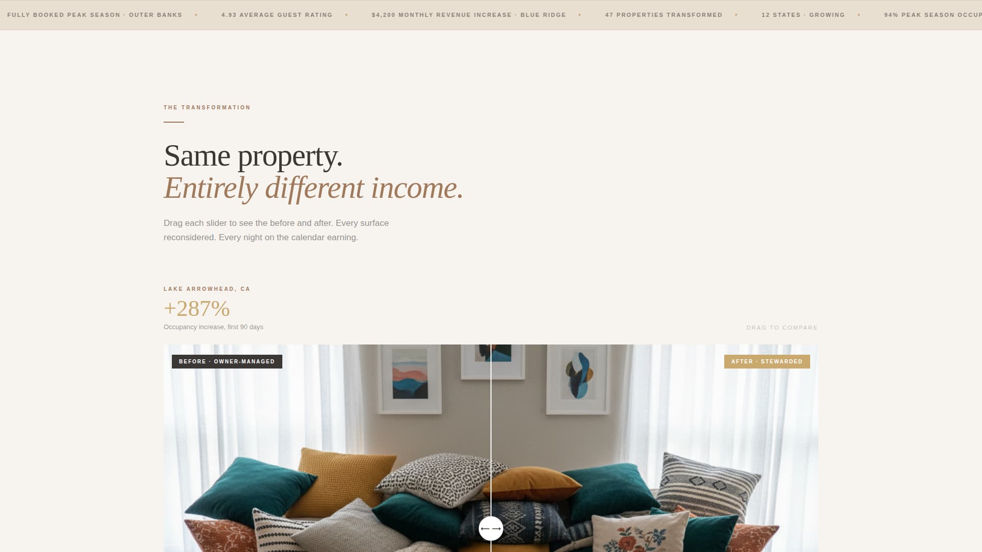 Steward - Elevated Vacationrental Landing Page Template