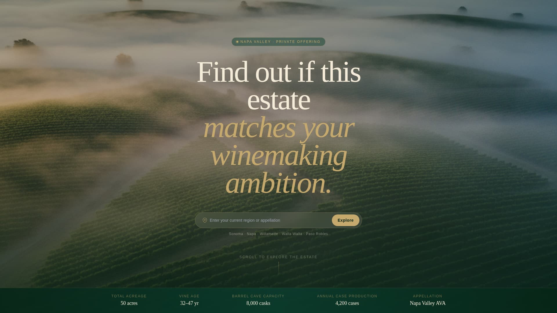 Terroir - Prestigious Vineyard Landing Page Template