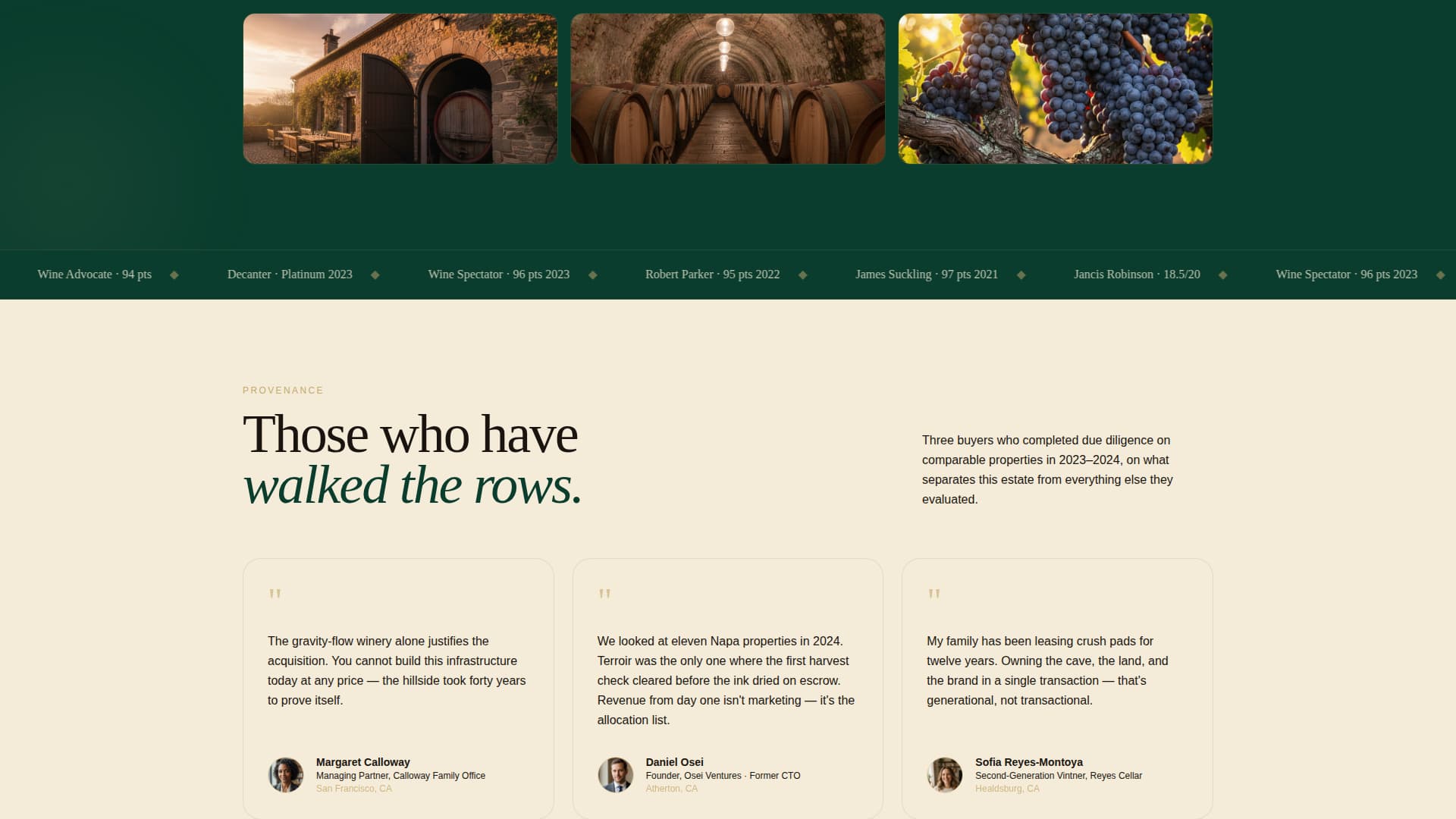 Terroir - Prestigious Vineyard Landing Page Template