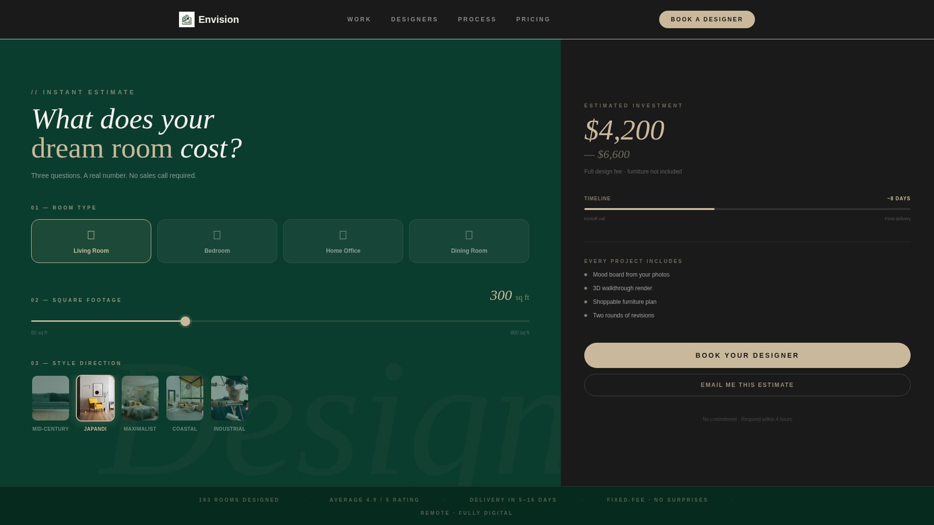 Envision - Sophisticated Studio Landing Page Template