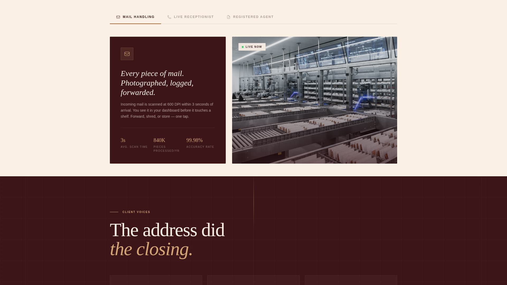 Presence — Luxe Virtual Office Landing Page Template