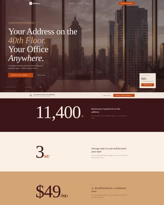 Presence — Luxe Virtual Office Landing Page Template