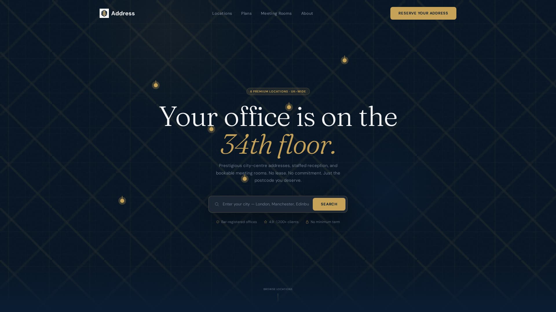 Address - Prestigious Virtualoffice Landing Page Template