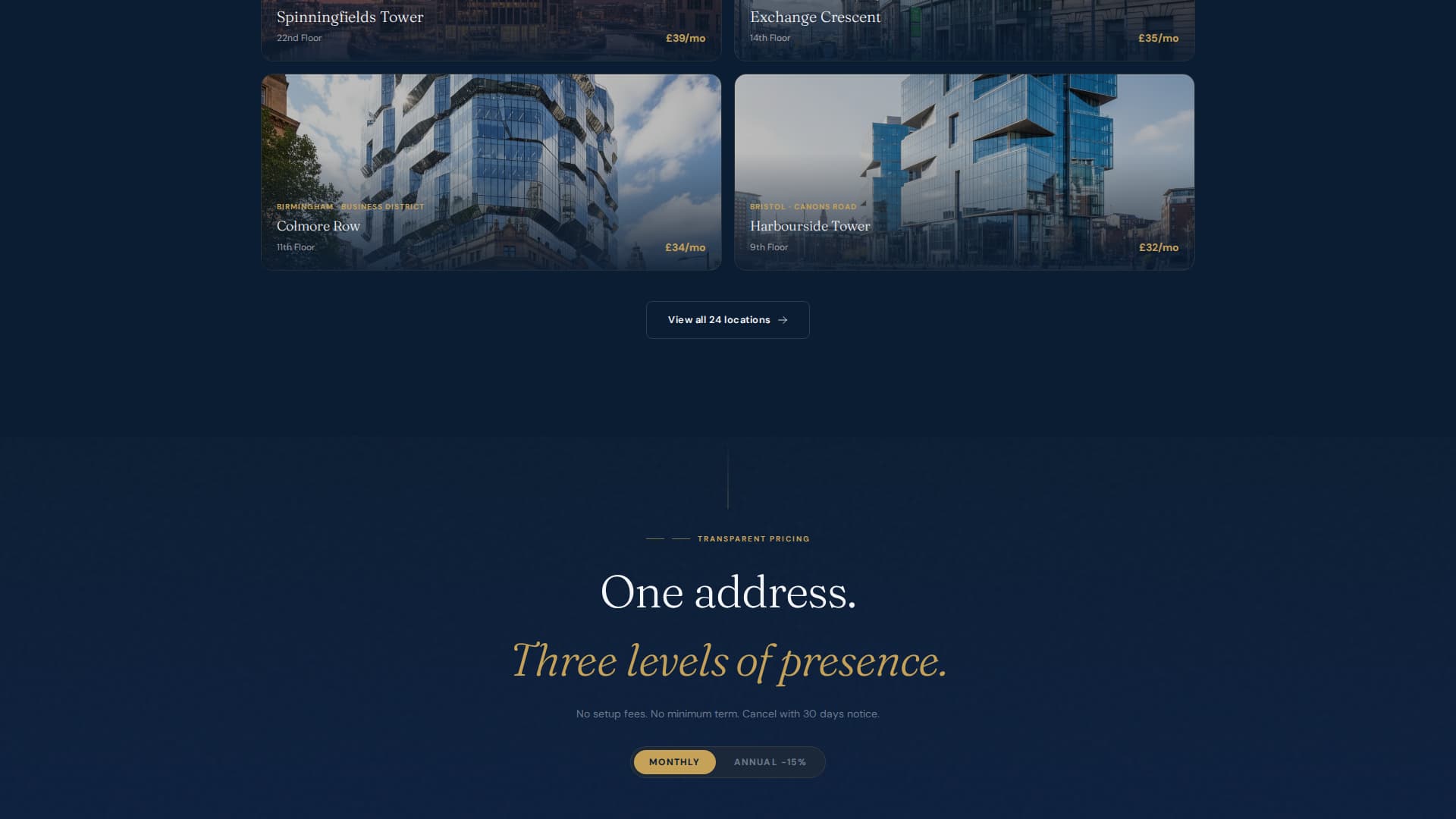 Address - Prestigious Virtualoffice Landing Page Template