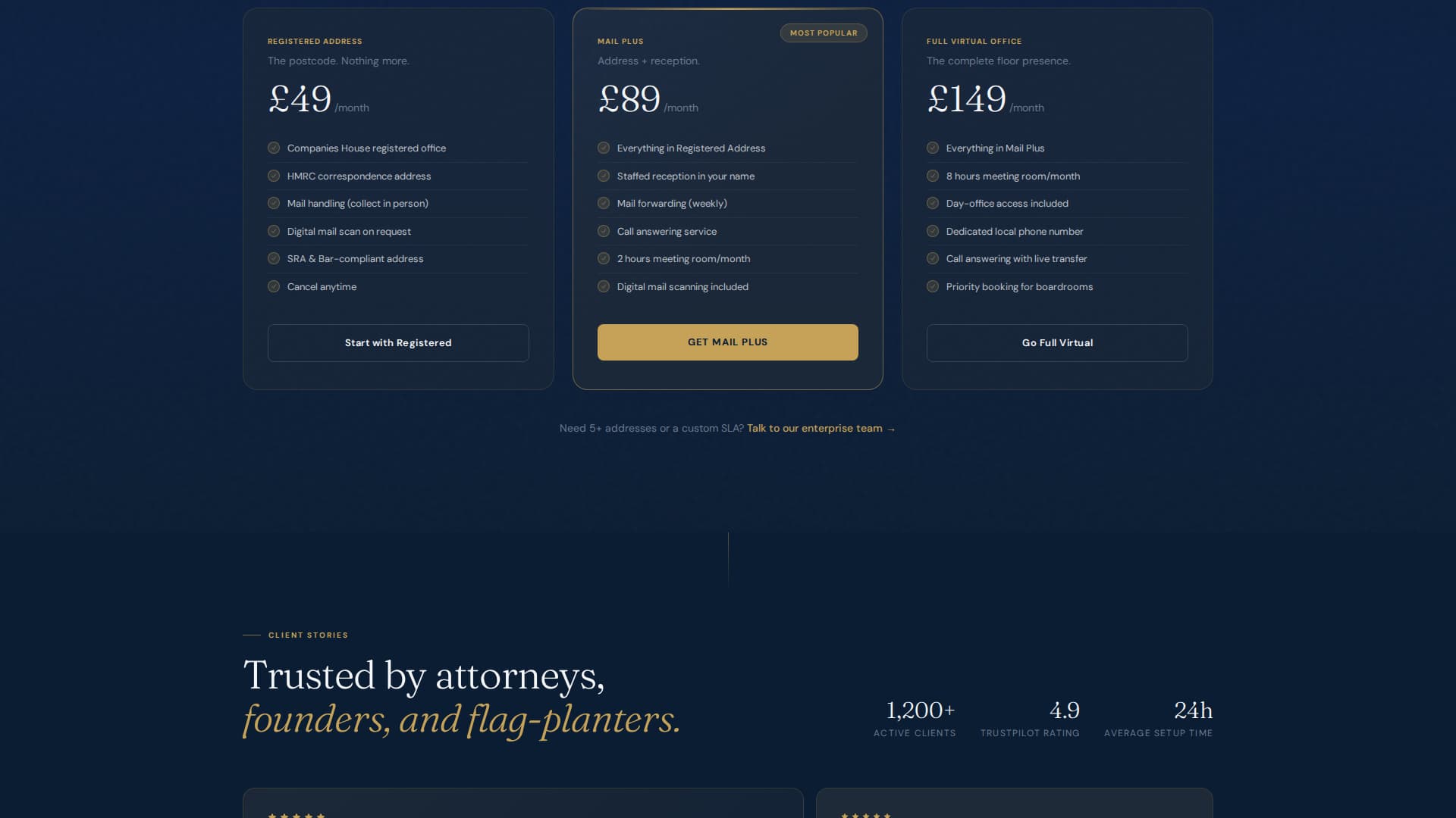 Address - Prestigious Virtualoffice Landing Page Template