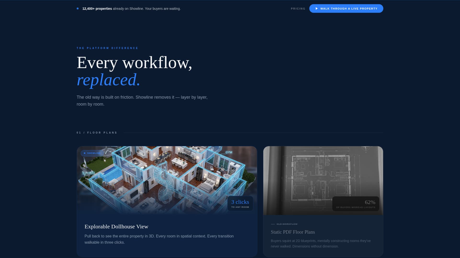 Showline - Immersive Proptech Landing Page Template