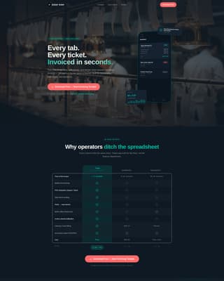 Ticket - Powerful Invoicing Landing Page Template