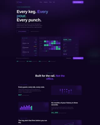 Ticket - Dynamic Food and Beverage Landing Page Template