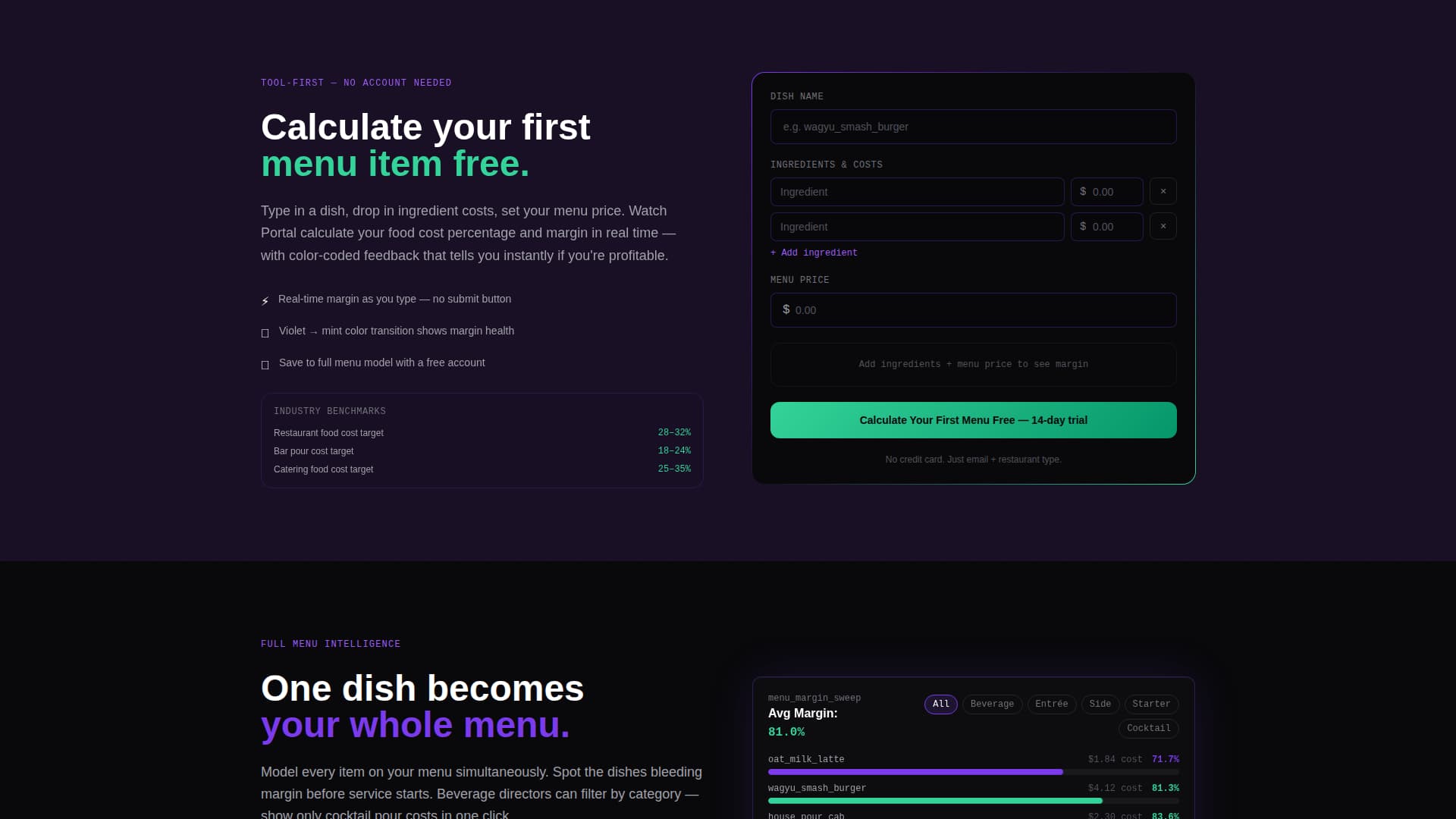 Portal - Powerful Food & Beverage Landing Page Template