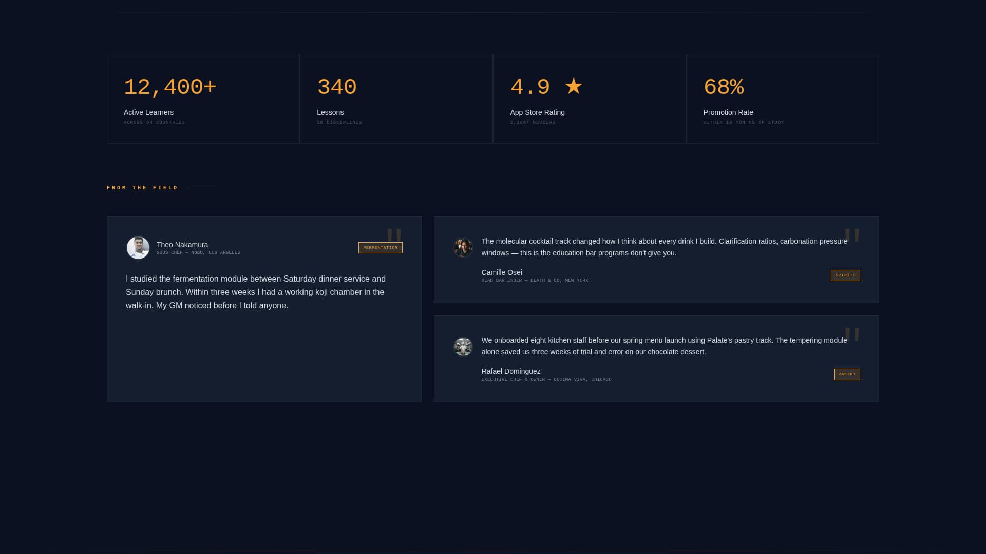 Palate - Immersive Culinary Landing Page Template