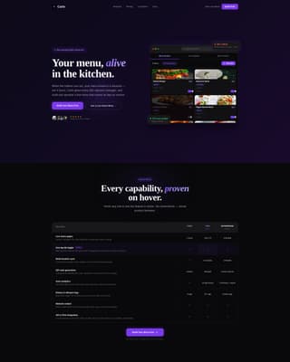 Carte - Dynamic Menu Landing Page Template